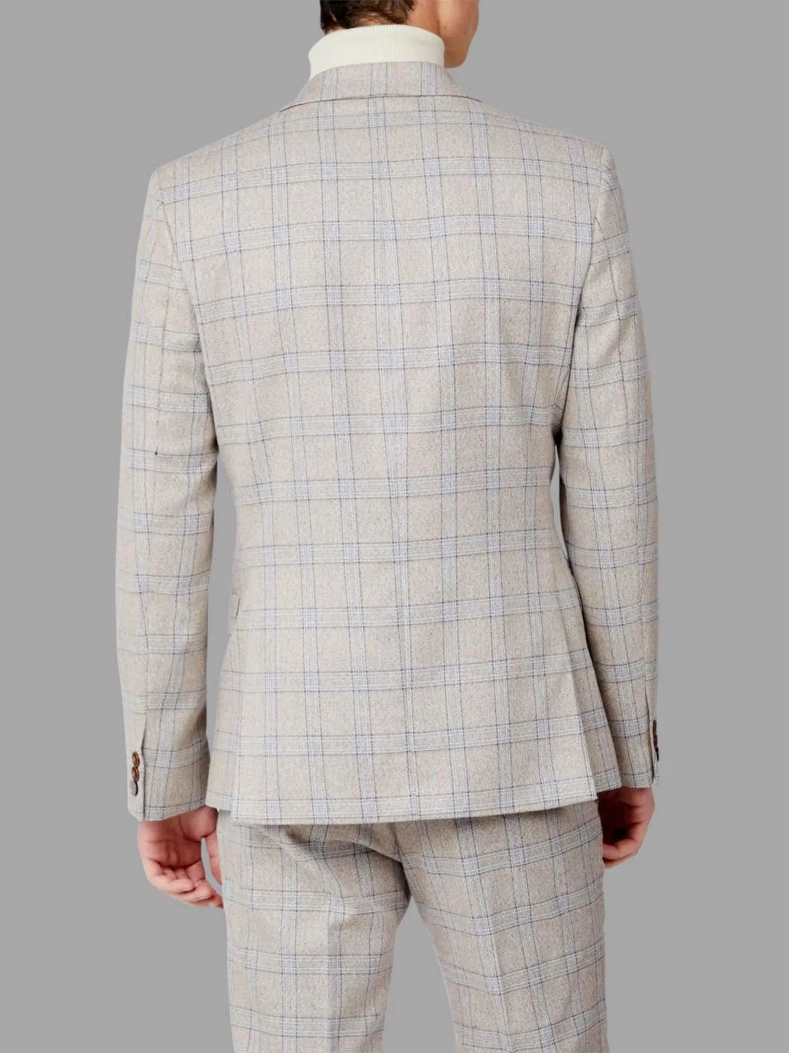Antique Rogue Saint Cream Check Tweed Jacket