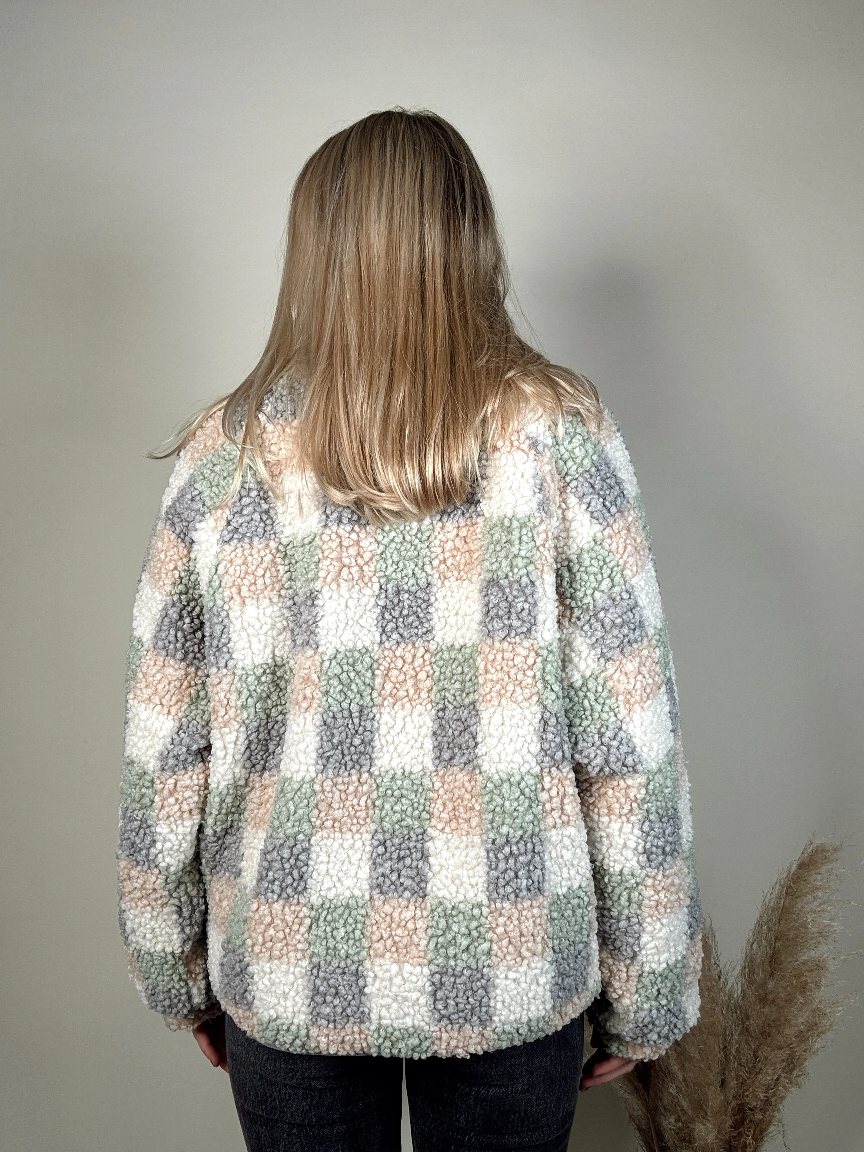Checkered Sherpa Jacket