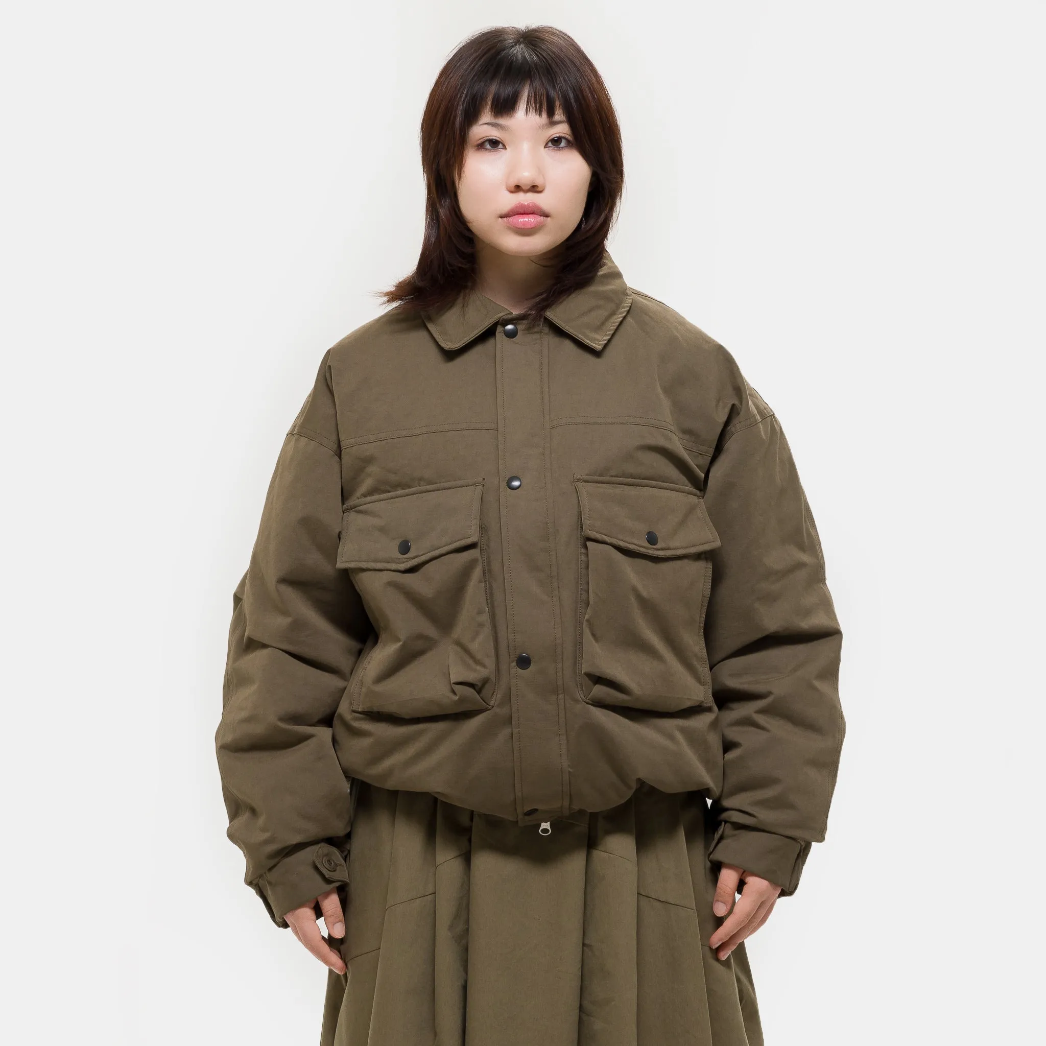 Down Pocket Jacket in Khaki