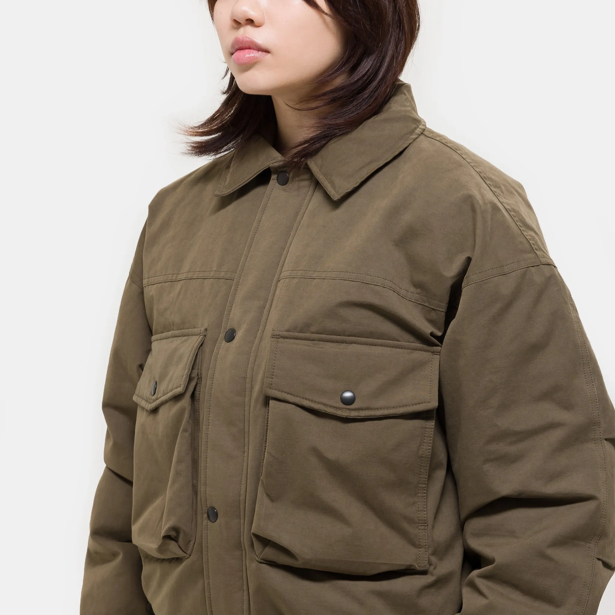 Down Pocket Jacket in Khaki