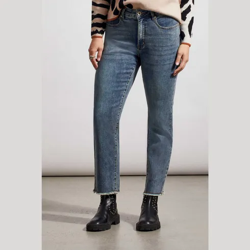 Tribal Jeans - Audrey Girlfriend Straight Ankle Jeans