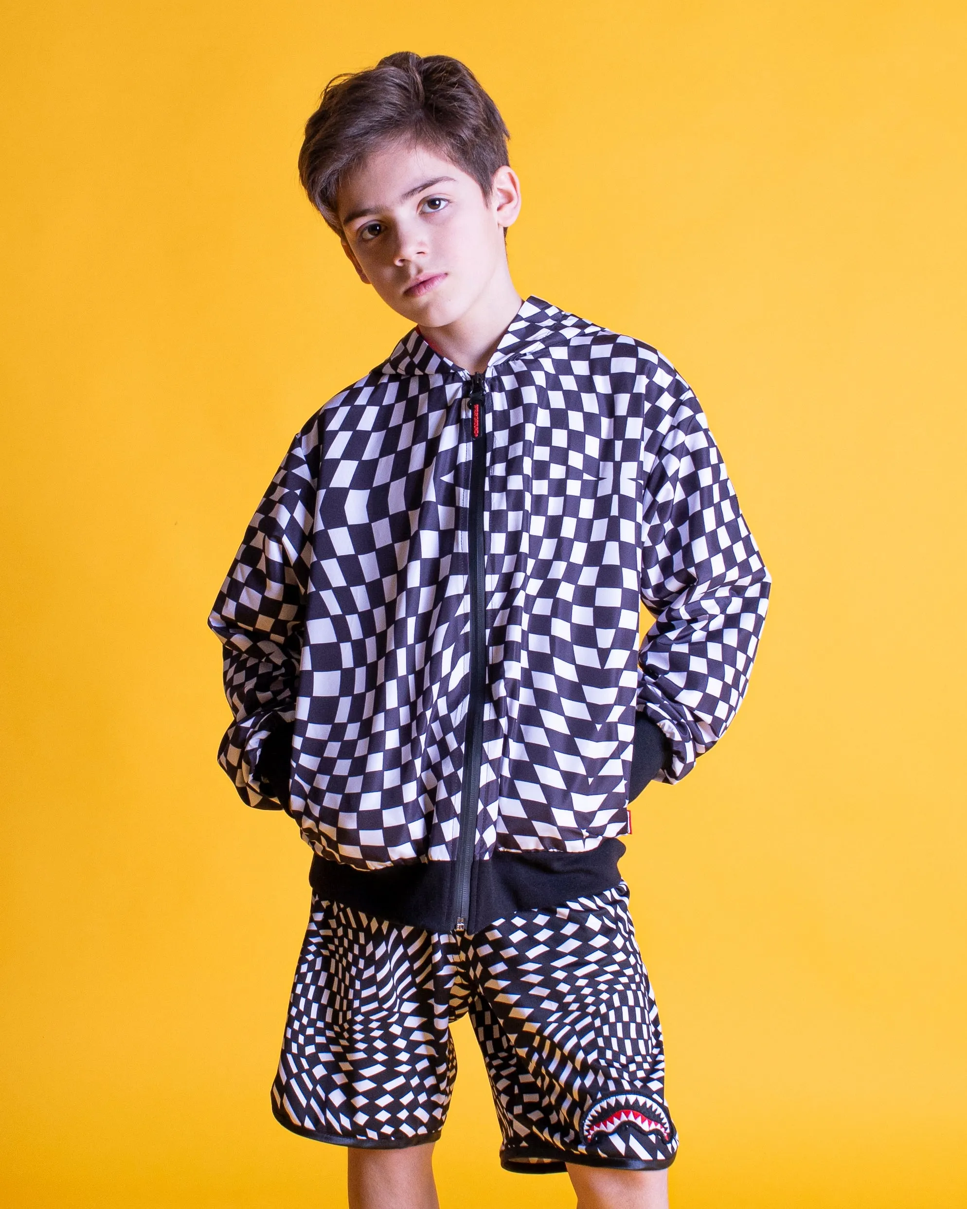 Youth - Sprayground Jacket PSYCHO CHECKERED Black